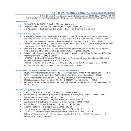 CV Keith Mitchell 14-05-2015 Rev 1