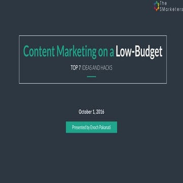 Content Marketing on a Low Budget for Startups
