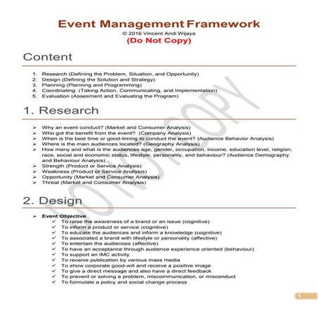 The Event Planning Lifecycle | PDF