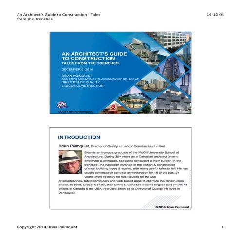 An Architects Guide to Construction 141204-2 copy | PDF