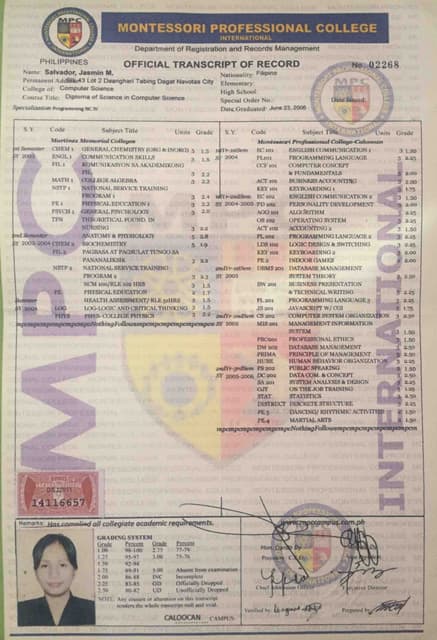 CERTIFICATE OF GRADUATION COM SCI | PDF