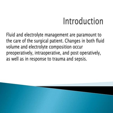 Fluid and electrolytes 