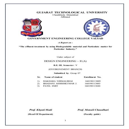 Design engineering - II (A) report