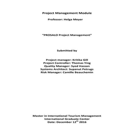 Project Management Report