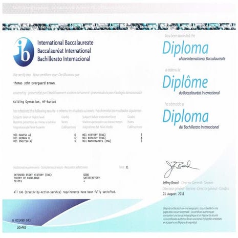 IB eksamensbevis | PDF