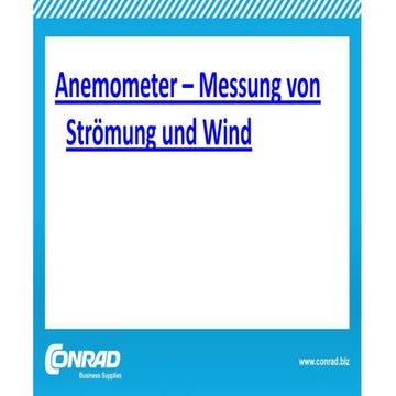 Anemometer – messung von strömung und wind | PPTX