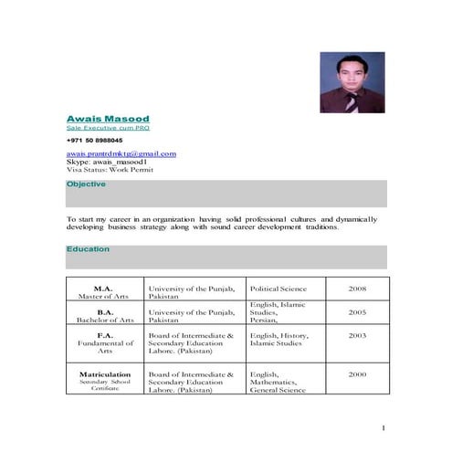 Mohammad Asim CV | DOCX