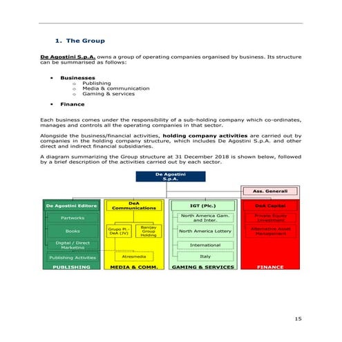 De Agostini SpA - Bilancio 2018 English