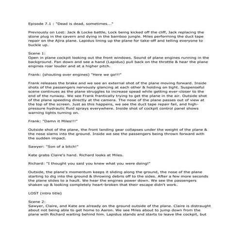 Dead is Dead, Sometimes...