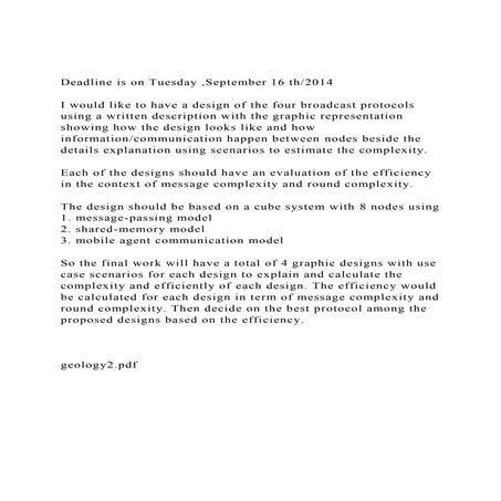 Deadline is on Tuesday ,September 16 th2014I would like to .docx