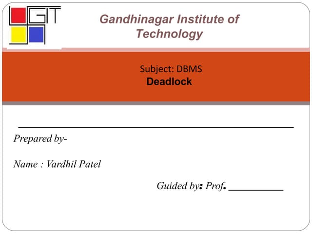 Deadlock dbms
