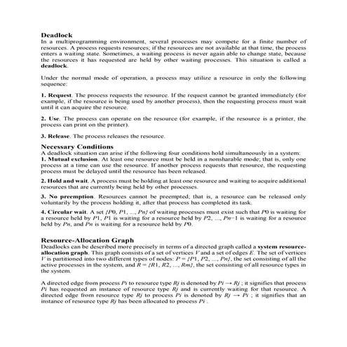Methods for handling deadlocks | PDF