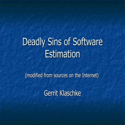 Deadly Sins Estimation