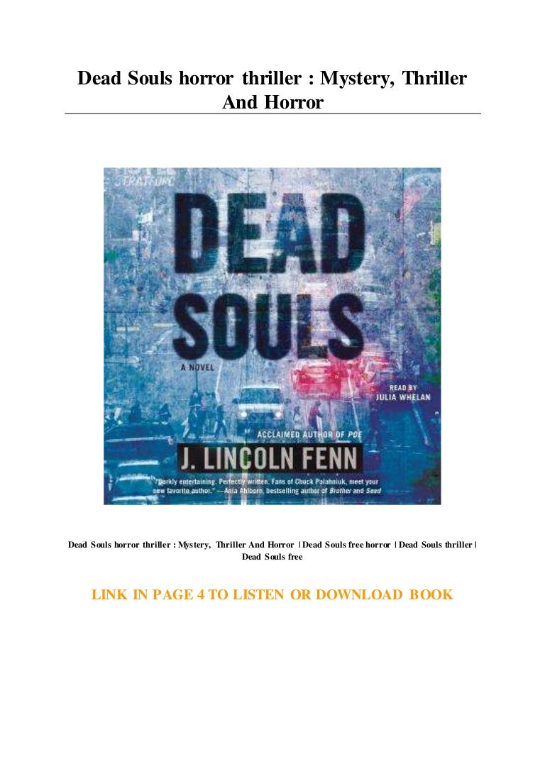 Dead Souls Horror Thriller Mystery Thriller And Horror