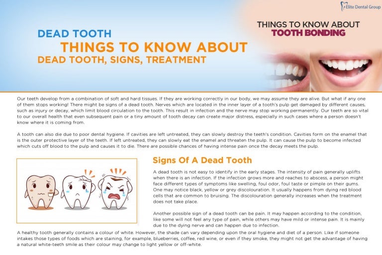 Dead tooth things to know about dead tooth, signs, treatment