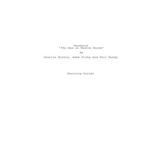 Deadwood - The Script | PDF
