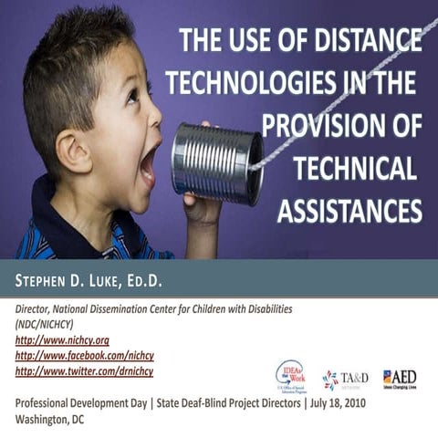 The Use of Distance Technologies in the Provision of Technical Assistance