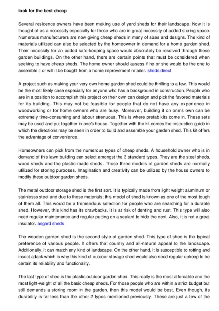 asgard sheds second hand