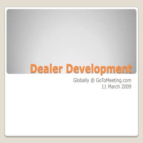 Dealer Development Modified | PPTX
