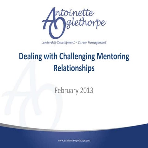 Mentoring Challenges - Dealing with pitfalls in mentoring relationships