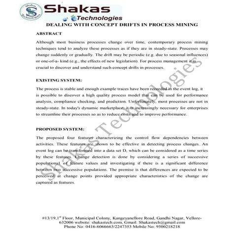 Dealing with concept drifts in process mining