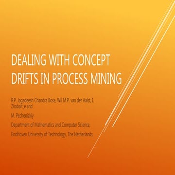 Dealing with concept drifts in process mining