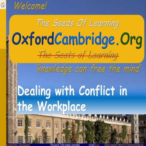 Dealing with Conflict in the Workplace