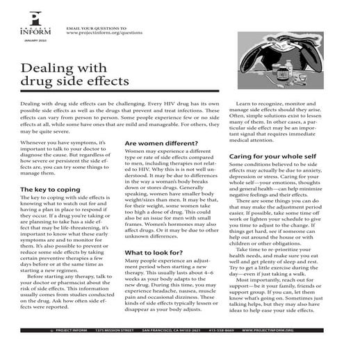 Dealing with drug side effects | PDF
