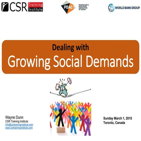 Dealing with growing social demands in the mining industry