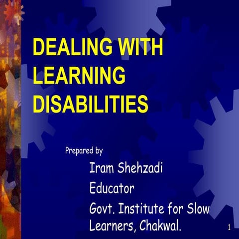 Dealing with Learning Disabilities etc.ppt