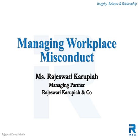 Dealing with Workplace Misconduct