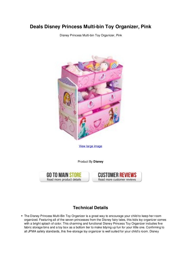 disney princess multi bin toy organizer