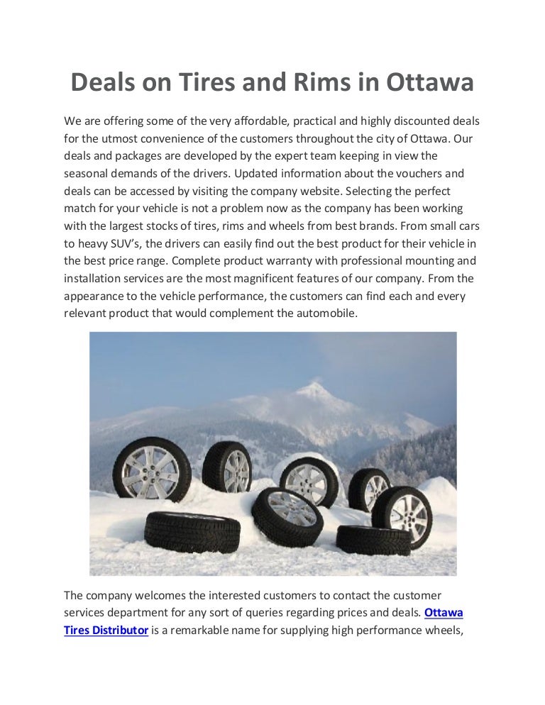 4 Tire Deals >> Shop For Winter Tires In Ottawa 4 Tire Deals >> Shop For Winter Tires In Ottawa