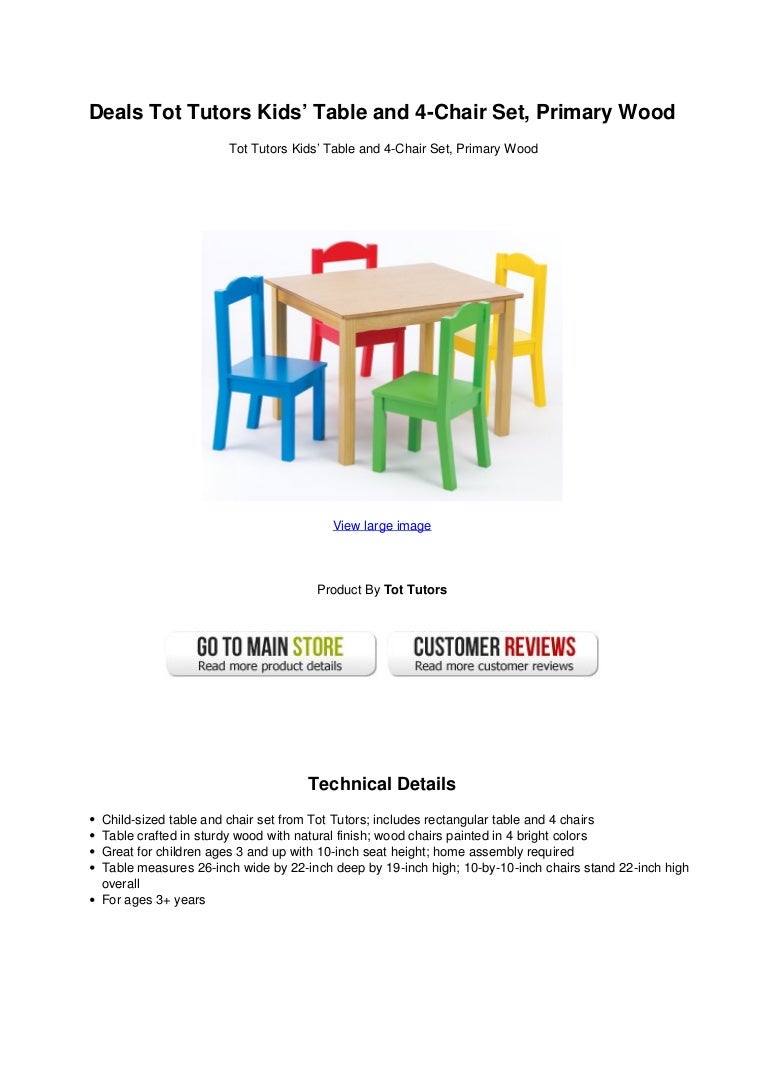 tot tutors kids table
