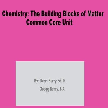 Dean R Berry Chemistry:The Building Blocks of Matter part 1