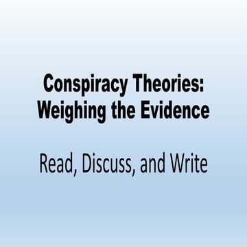 Dean R Berry Conspiracy Theories:  Claims and Evidence