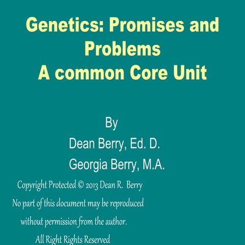 Dean R Berry Genetics and Inheritance part 1