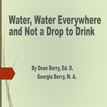 Script for the water conservation and management presentation | PDF