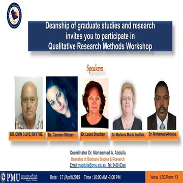 Deanship of graduate studies and research | PPTX