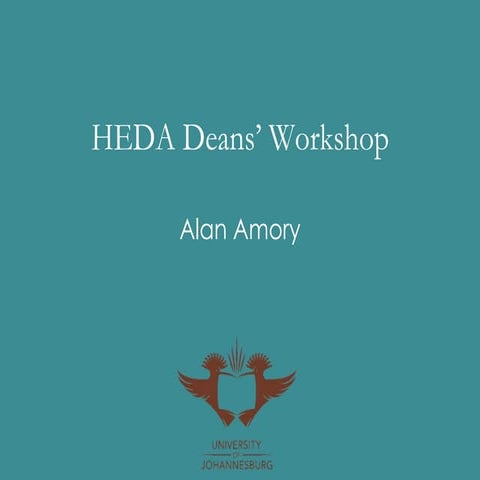 Deans workshop
