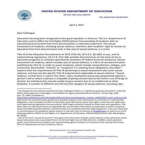 "Dear Colleague" Letter