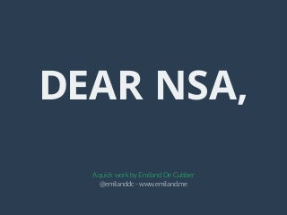 Dear NSA, let me take care of your slides.