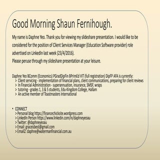 Dear Shaun Fernighough