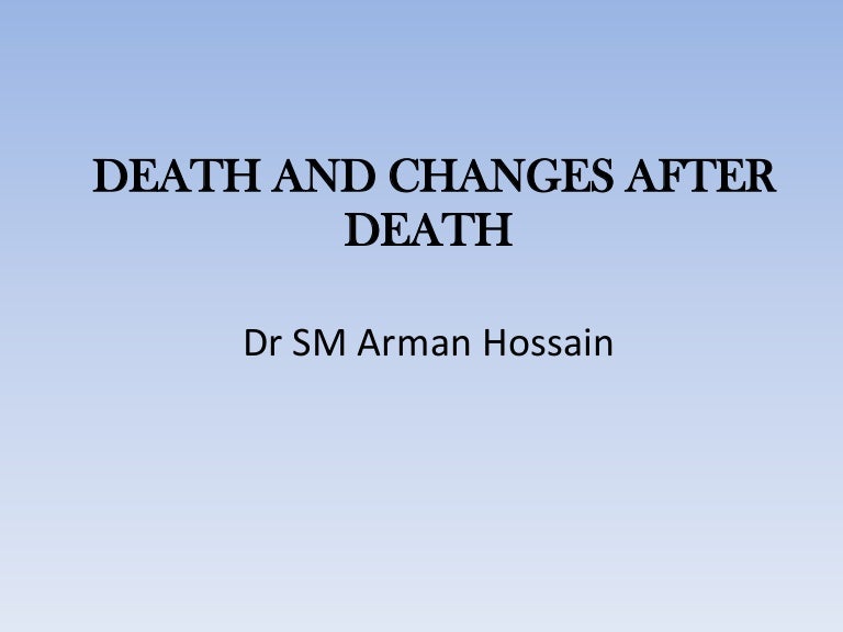 Death in Forensic Medicine