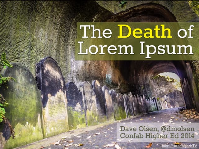 The Death of Lorem Ipsum & Pixel Perfect Content