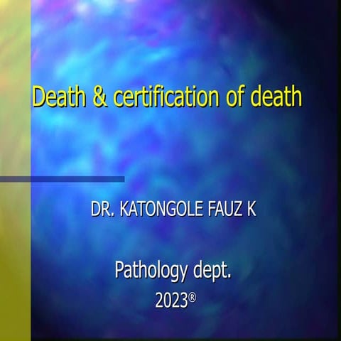 Medical Certification Of Cause Of Death Pptx