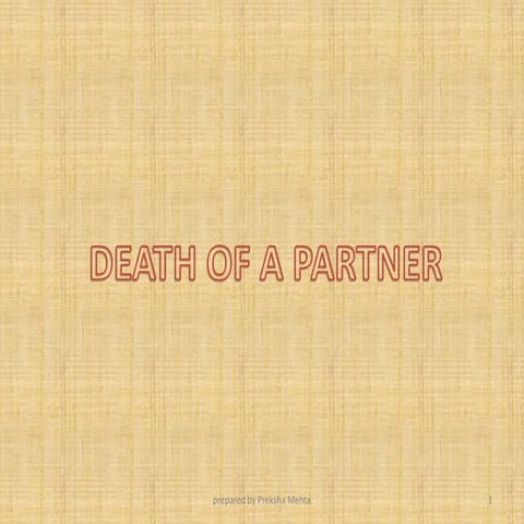 Death of a Partner