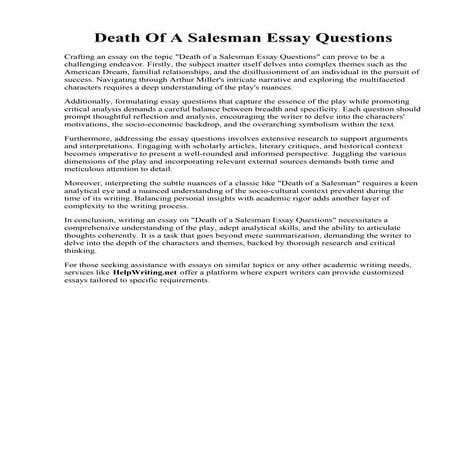 Death Of A Salesman Essay Questions.pdf