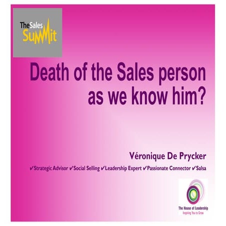 Death of the salesperson as we know him