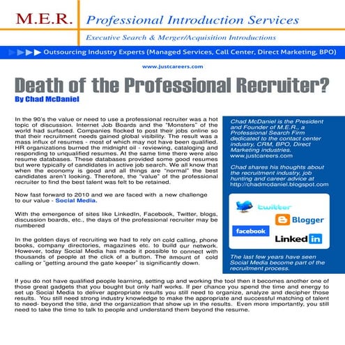 Death Of The Professional Recruiter   Final